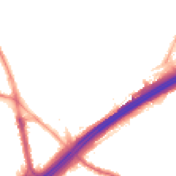 Night-time road noise heatmap for M45 6DH