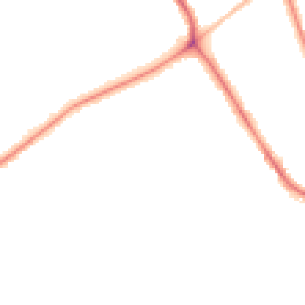 Night-time road noise heatmap for M45 7PE