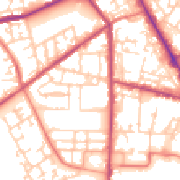 Daytime road noise heatmap for M7 1AA