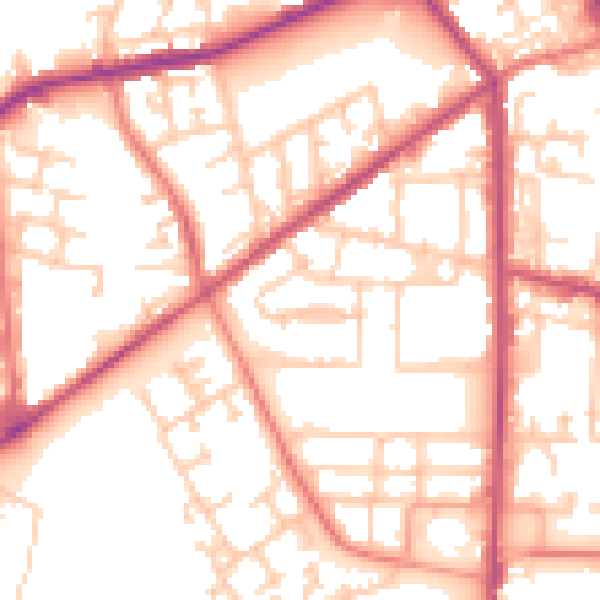 Daytime road noise heatmap for M7 1AE