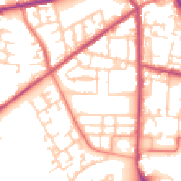 Daytime road noise heatmap for M7 1BR