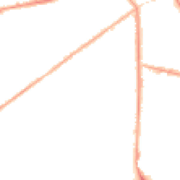 Night-time road noise heatmap for M7 1BR