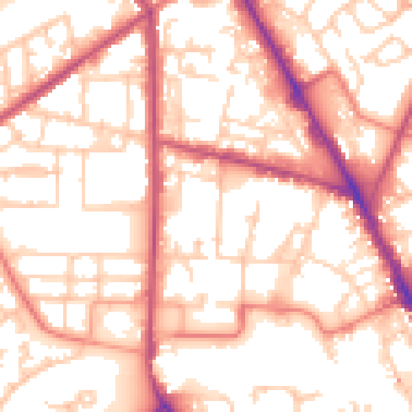 Daytime road noise heatmap for M7 1GY