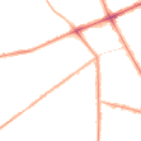 Night-time road noise heatmap for M7 1LE