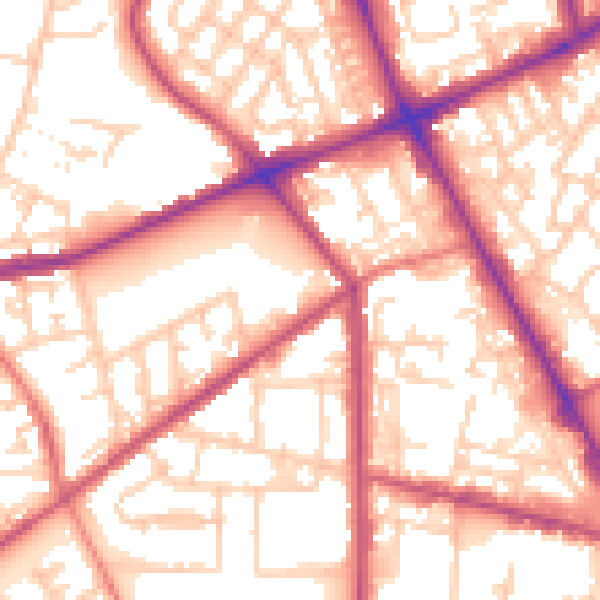 Daytime road noise heatmap for M7 1LF