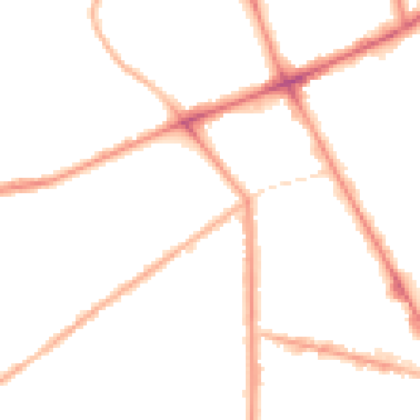 Night-time road noise heatmap for M7 1LF