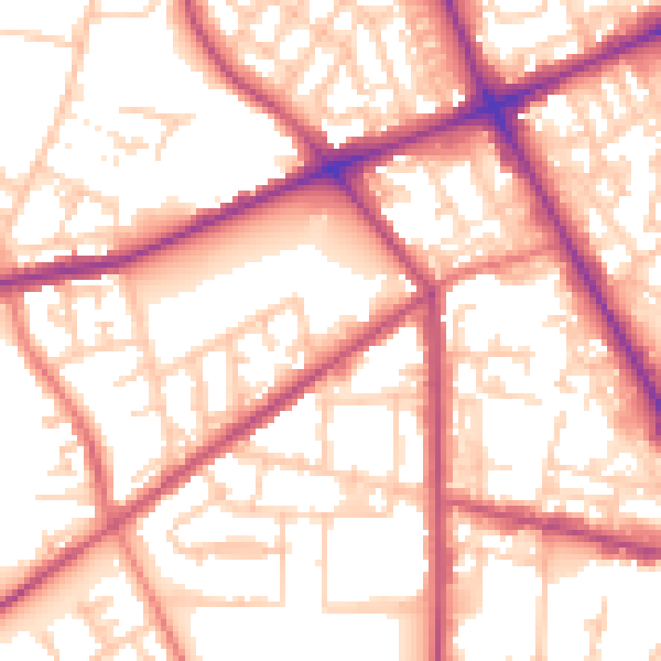 Daytime road noise heatmap for M7 1LH