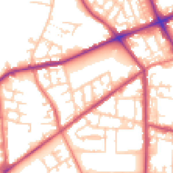 Daytime road noise heatmap for M7 1LS