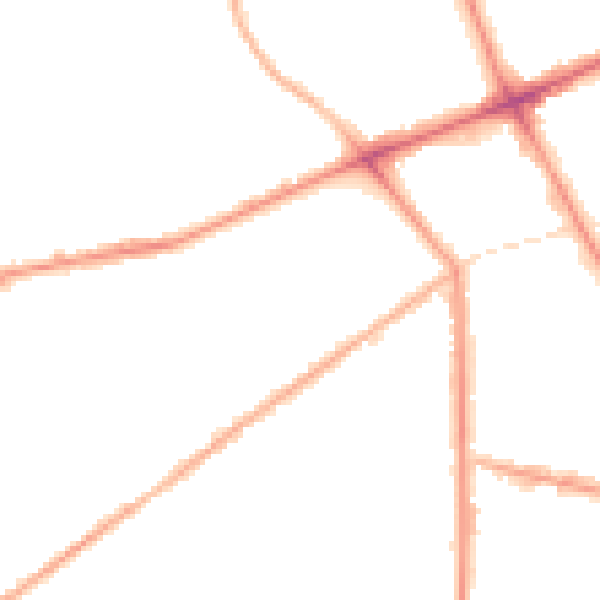 Night-time road noise heatmap for M7 1LT