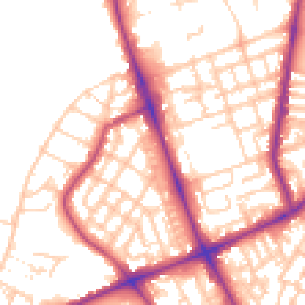 Daytime road noise heatmap for M7 2AB