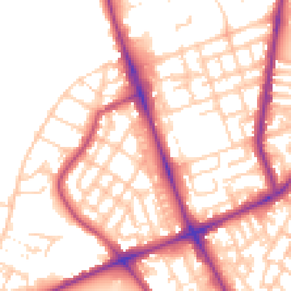 Daytime road noise heatmap for M7 2AE