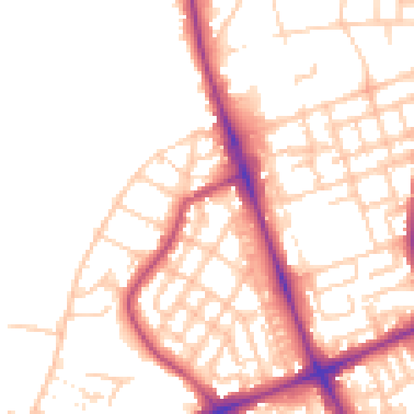 Daytime road noise heatmap for M7 2EF
