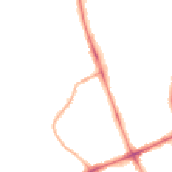 Night-time road noise heatmap for M7 2EF