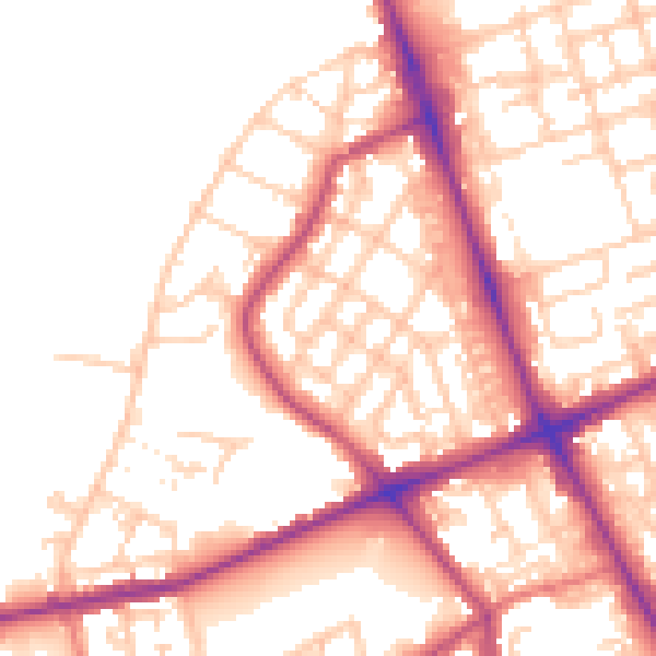 Daytime road noise heatmap for M7 2FH