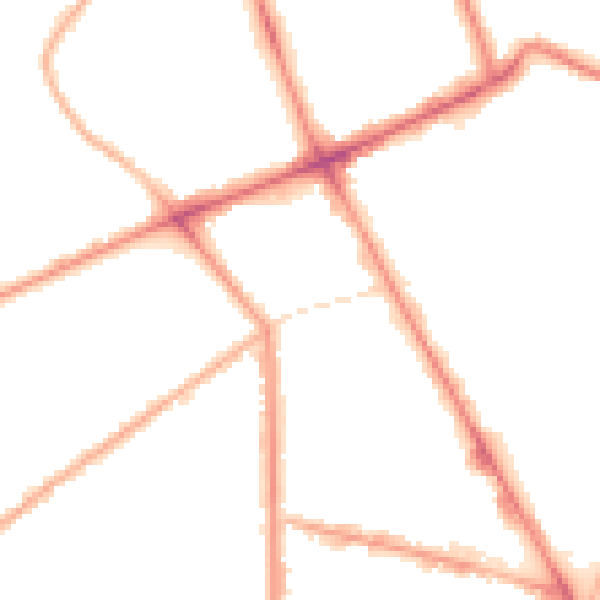 Night-time road noise heatmap for M7 2GP
