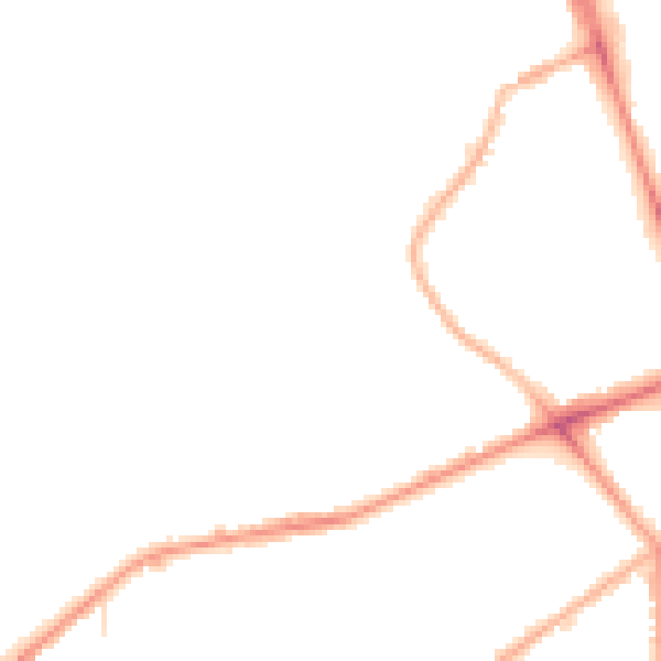 Night-time road noise heatmap for M7 2GS