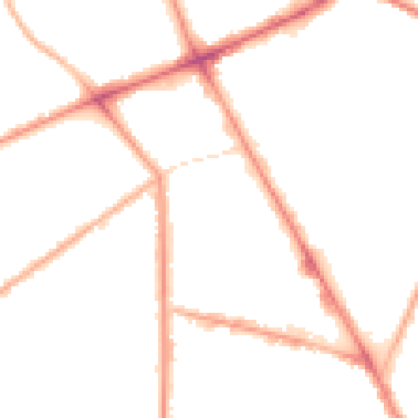 Night-time road noise heatmap for M7 2YW