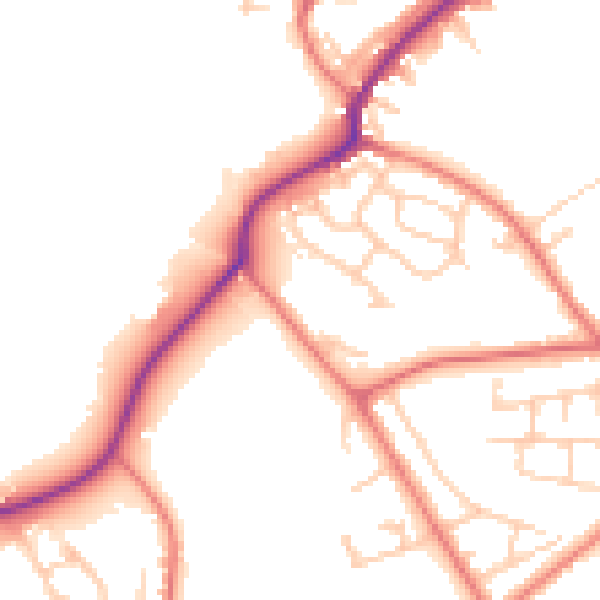 Daytime road noise heatmap for M7 3AL