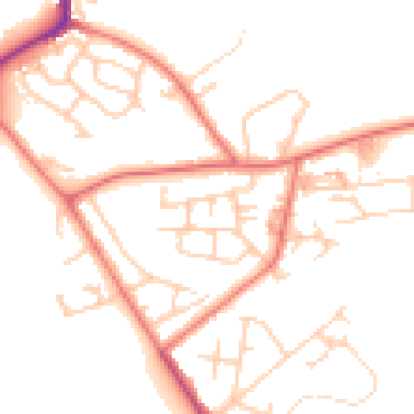 Daytime road noise heatmap for M7 3BP