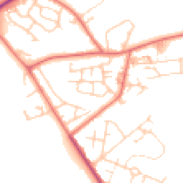 Daytime road noise heatmap for M7 3BR