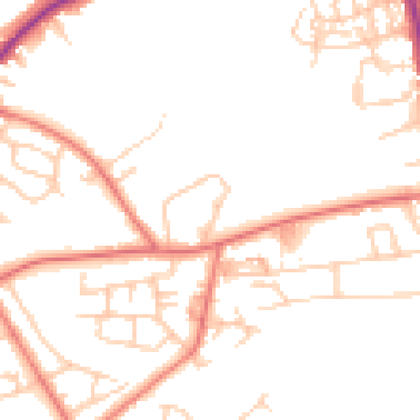 Daytime road noise heatmap for M7 3GD