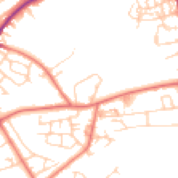 Daytime road noise heatmap for M7 3GH