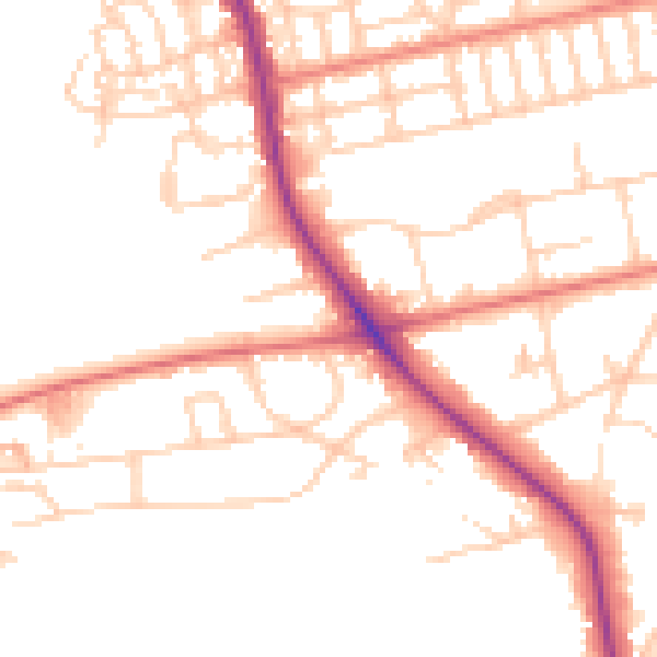Daytime road noise heatmap for M7 3NF