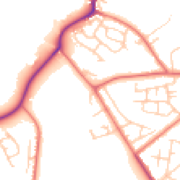 Daytime road noise heatmap for M7 3NT