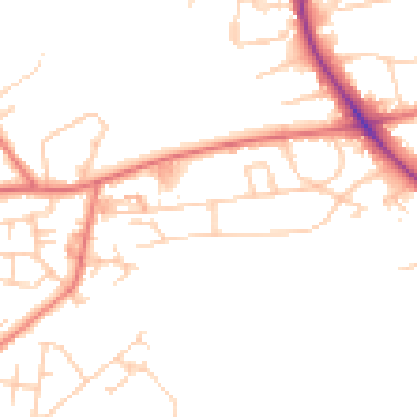 Daytime road noise heatmap for M7 3PR