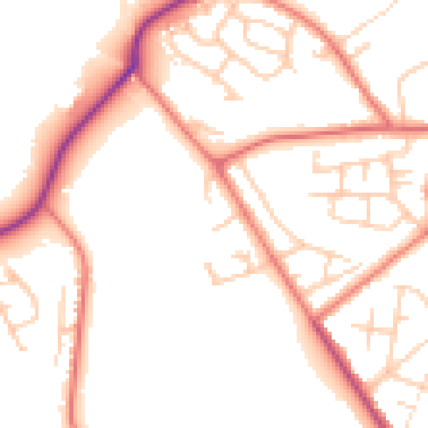 Daytime road noise heatmap for M7 3QT