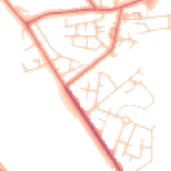 Daytime road noise heatmap for M7 3QX