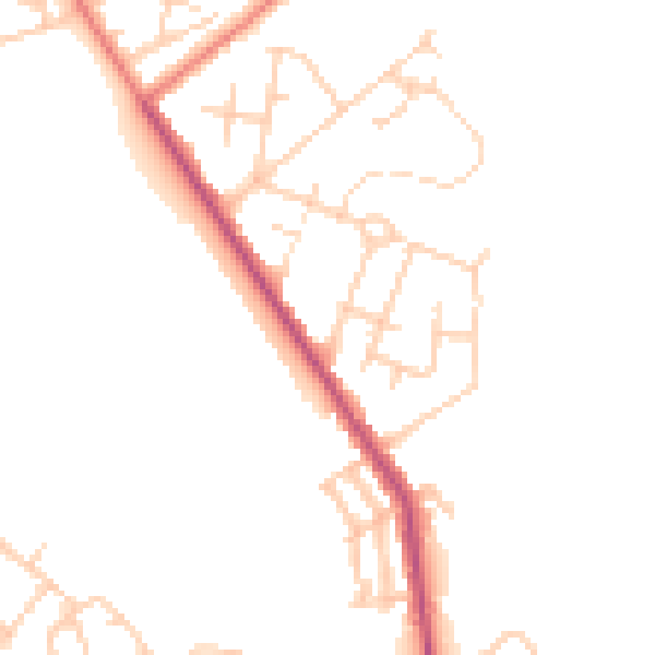 Daytime road noise heatmap for M7 3RS