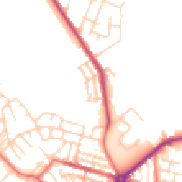 Daytime road noise heatmap for M7 3TF