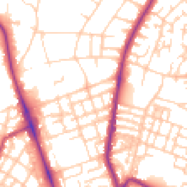 Daytime road noise heatmap for M7 4DB