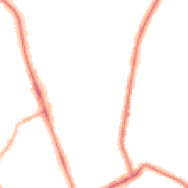 Night-time road noise heatmap for M7 4DL