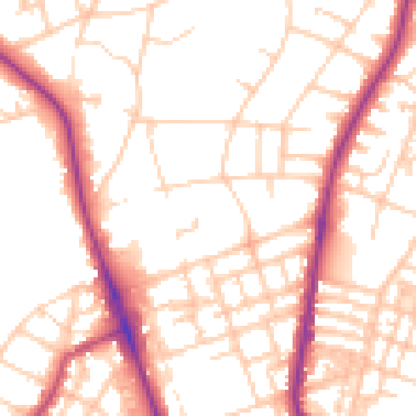 Daytime road noise heatmap for M7 4PT