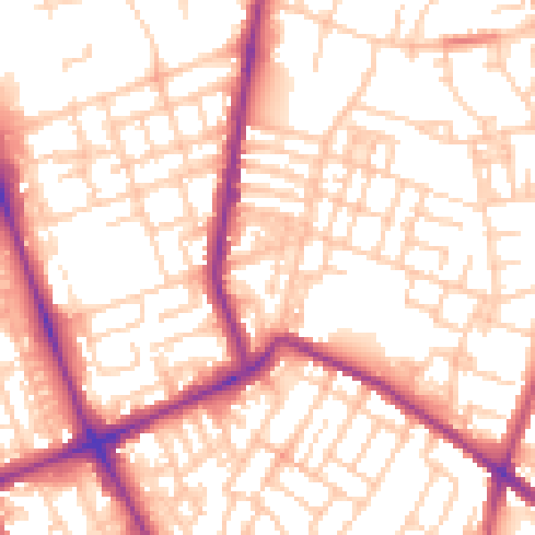 Daytime road noise heatmap for M7 4RB