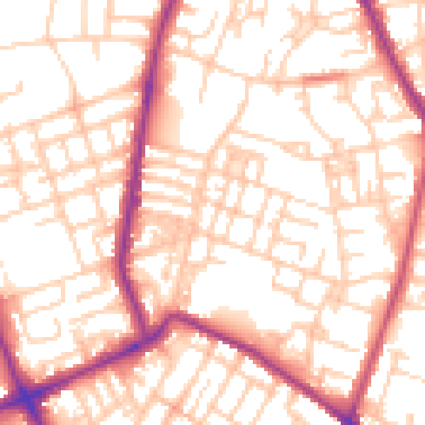 Daytime road noise heatmap for M7 4TN