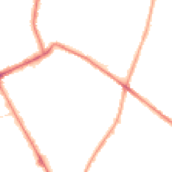 Night-time road noise heatmap for M7 4YE