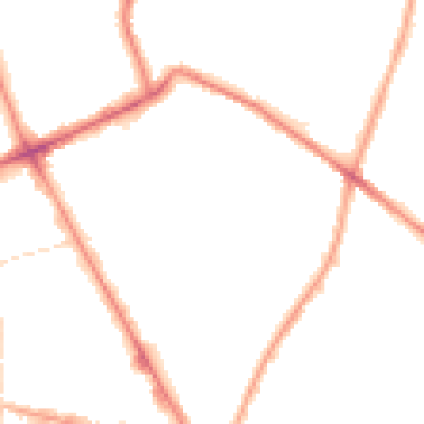 Night-time road noise heatmap for M7 4YL