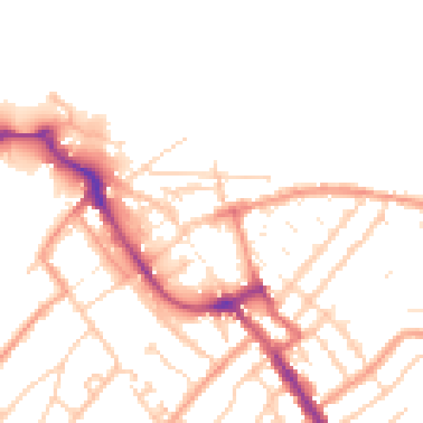 Daytime road noise heatmap for ME12 1AB