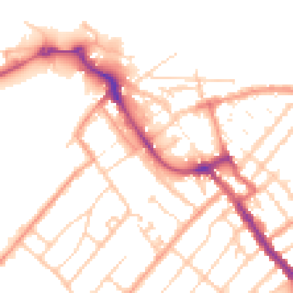 Daytime road noise heatmap for ME12 1AJ