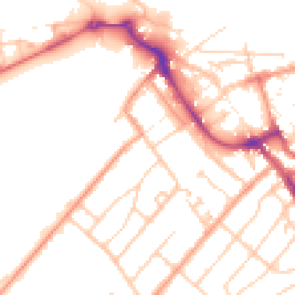 Daytime road noise heatmap for ME12 1AL