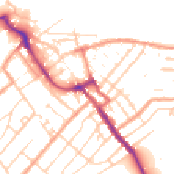 Daytime road noise heatmap for ME12 1BA