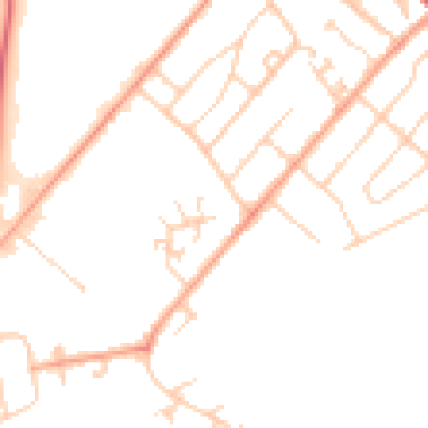 Daytime road noise heatmap for ME12 1BD