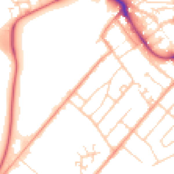 Daytime road noise heatmap for ME12 1BP