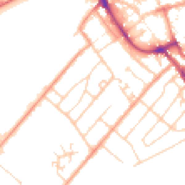 Daytime road noise heatmap for ME12 1DL