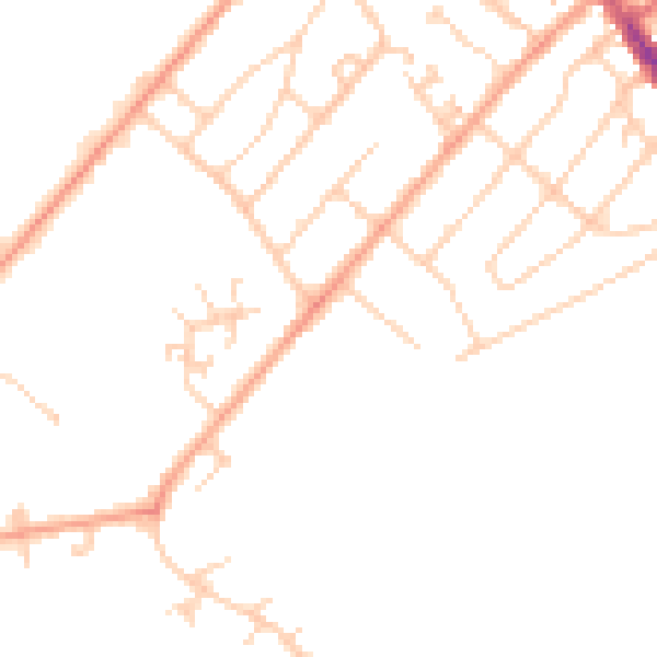 Daytime road noise heatmap for ME12 1EH