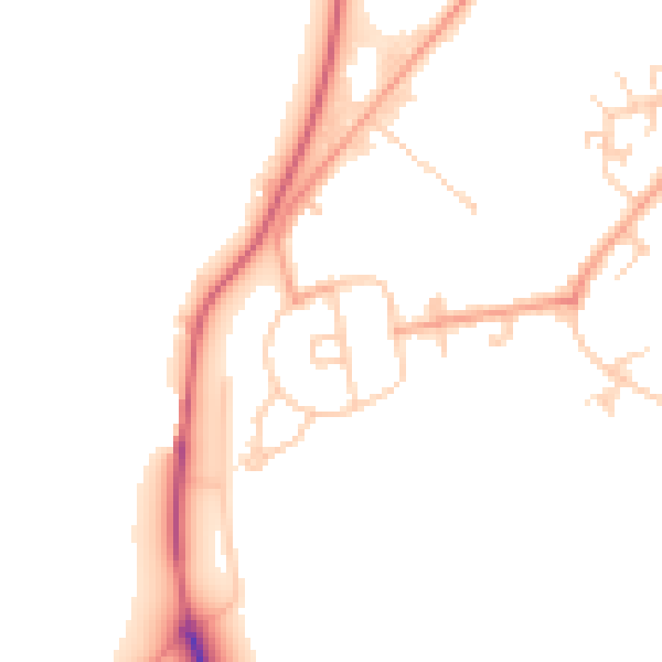 Daytime road noise heatmap for ME12 1LE