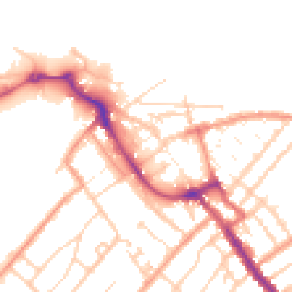 Daytime road noise heatmap for ME12 1QH